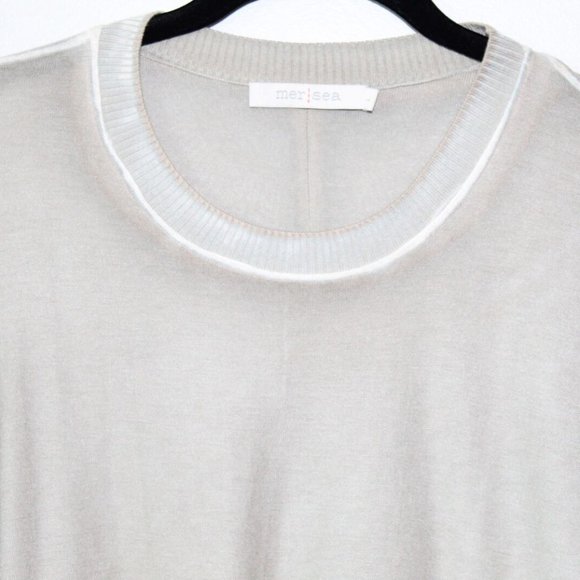 Mersea Saltwash Sweater Long Sleeve Top Oyster Beige Mer Sea Size Large H13744 - Picture 5 of 11